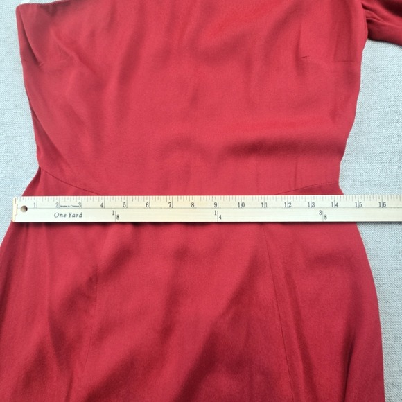 Reformation Lawrence Crimson High Slit One Shoulder Midi Dress Size 8 Sexy NEW - Picture 12 of 13